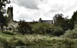 Ruined church from nearby pond.