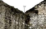 Inside the ruined church